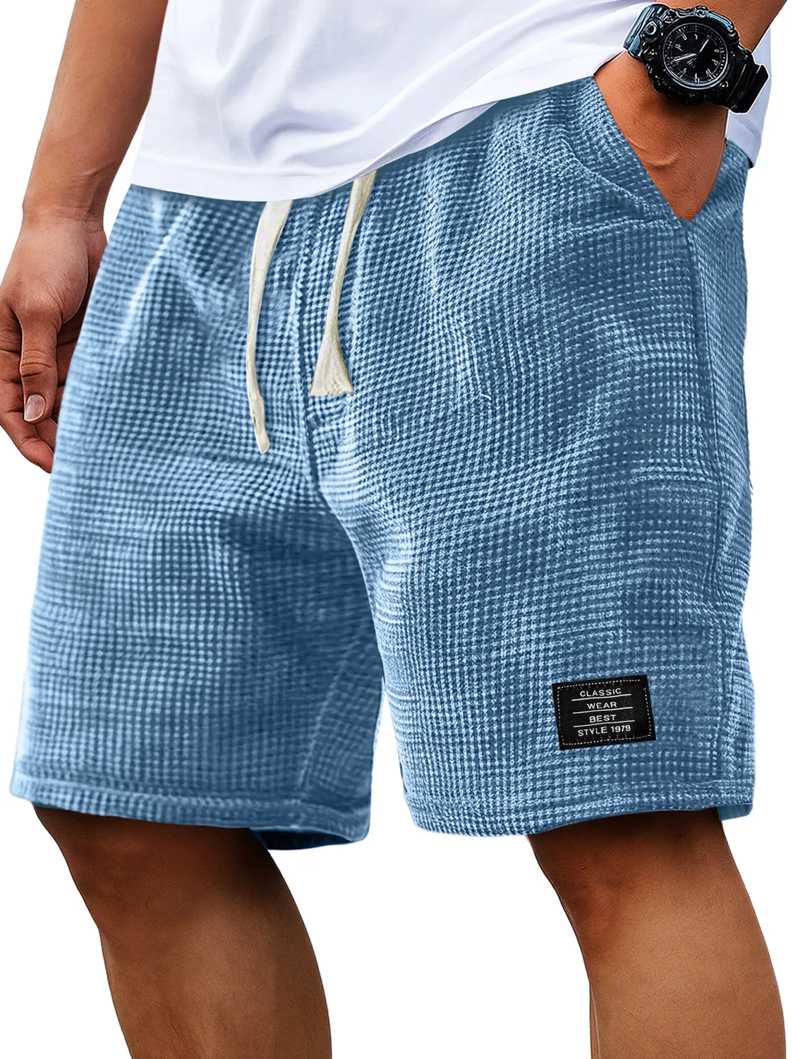 Ultra-soft waffle shorts selected colour